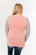 Warm Wishes Lightweight Knit Sweater- Grey & Pink