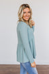 Not So Gloomy Babydoll Top- Teal