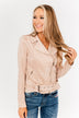 Came Here To Conquer Lightweight Jacket- Light Blush