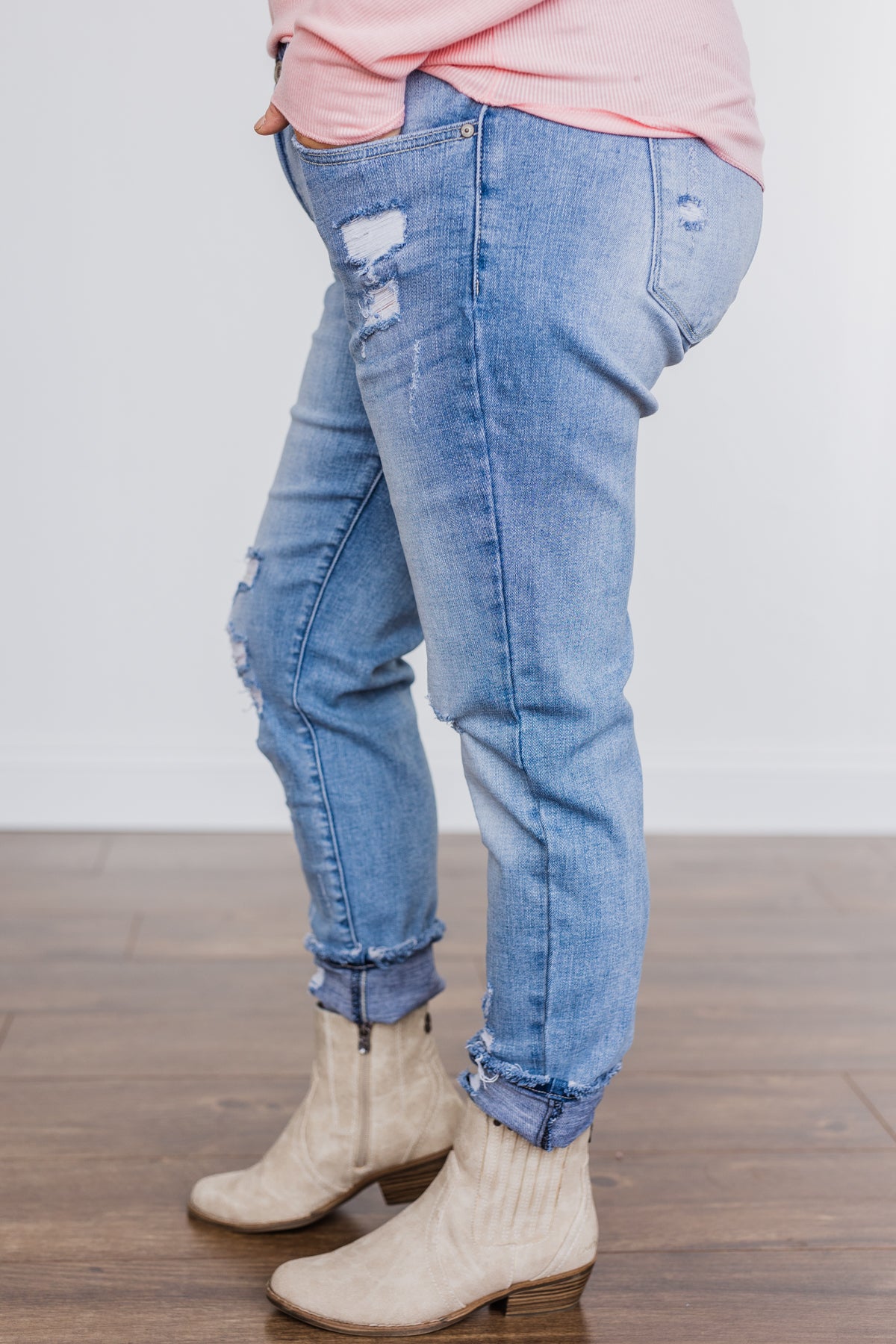 KanCan Distressed Skinny Jeans- Bonnie Wash