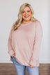 Wake Up The Day Long Sleeve Top- Blush