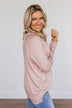 Wake Up The Day Long Sleeve Top- Blush