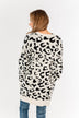 Swept Me Away Animal Print Cardigan- Ivory & Black