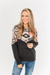 Ready For A Good Time Aztec Hoodie- Heathered Black