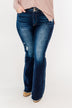 KanCan High Rise Flare Bottom Jeans- Talia Wash