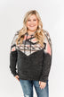 Ready For A Good Time Aztec Hoodie- Heathered Black