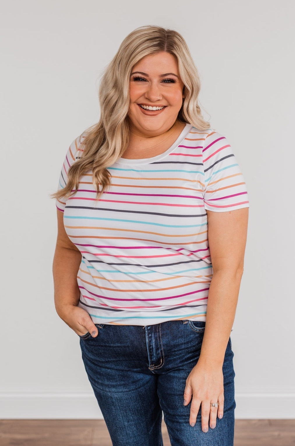 Promise Me This Striped Top- Ivory