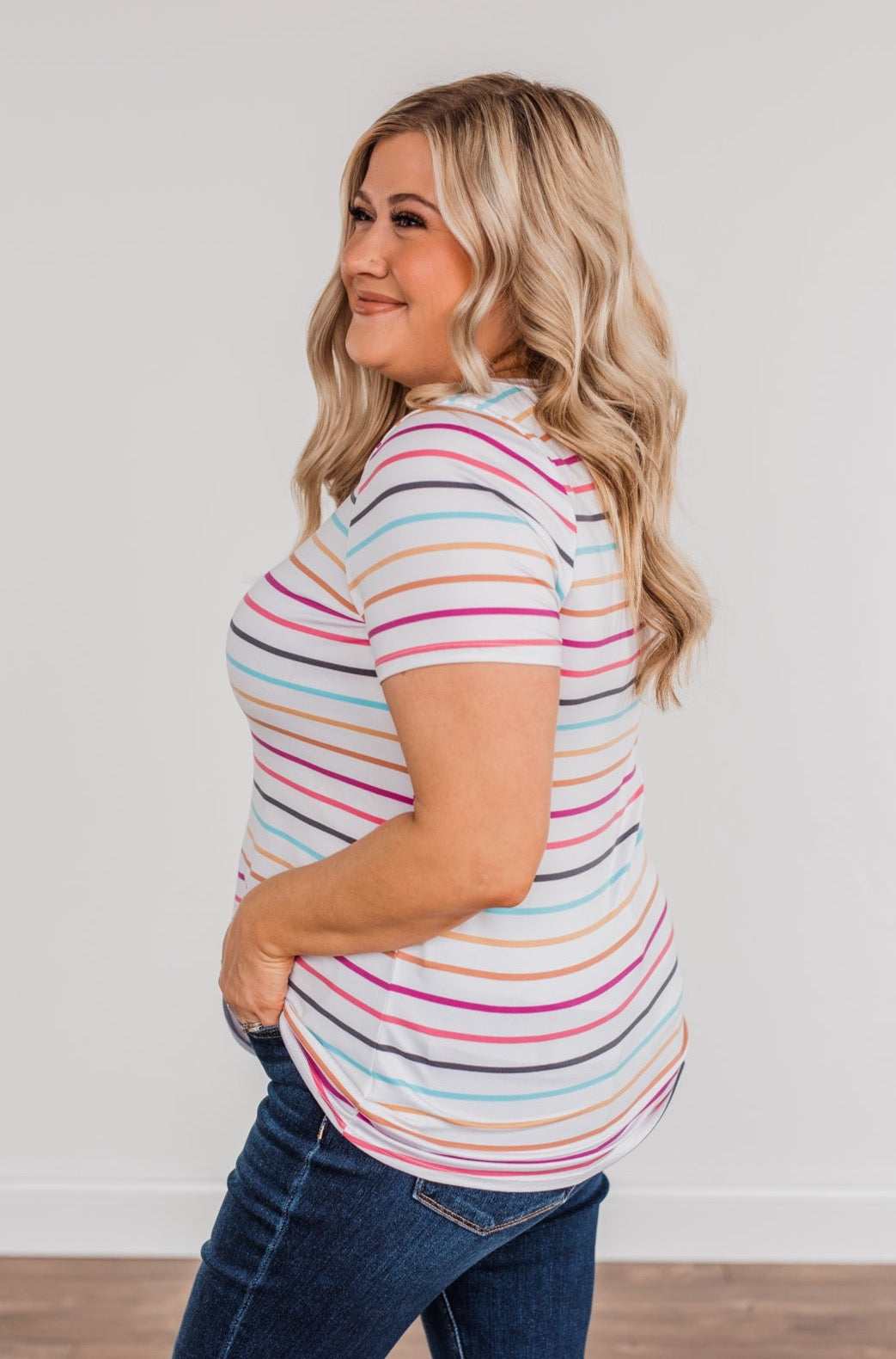 Promise Me This Striped Top- Ivory