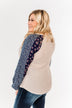 Lovely Little Thing Long Sleeve Top- Taupe and Navy
