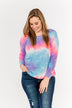 Searching For Sunshine Tie Dye Top- Purple, Blue, Neon Pink