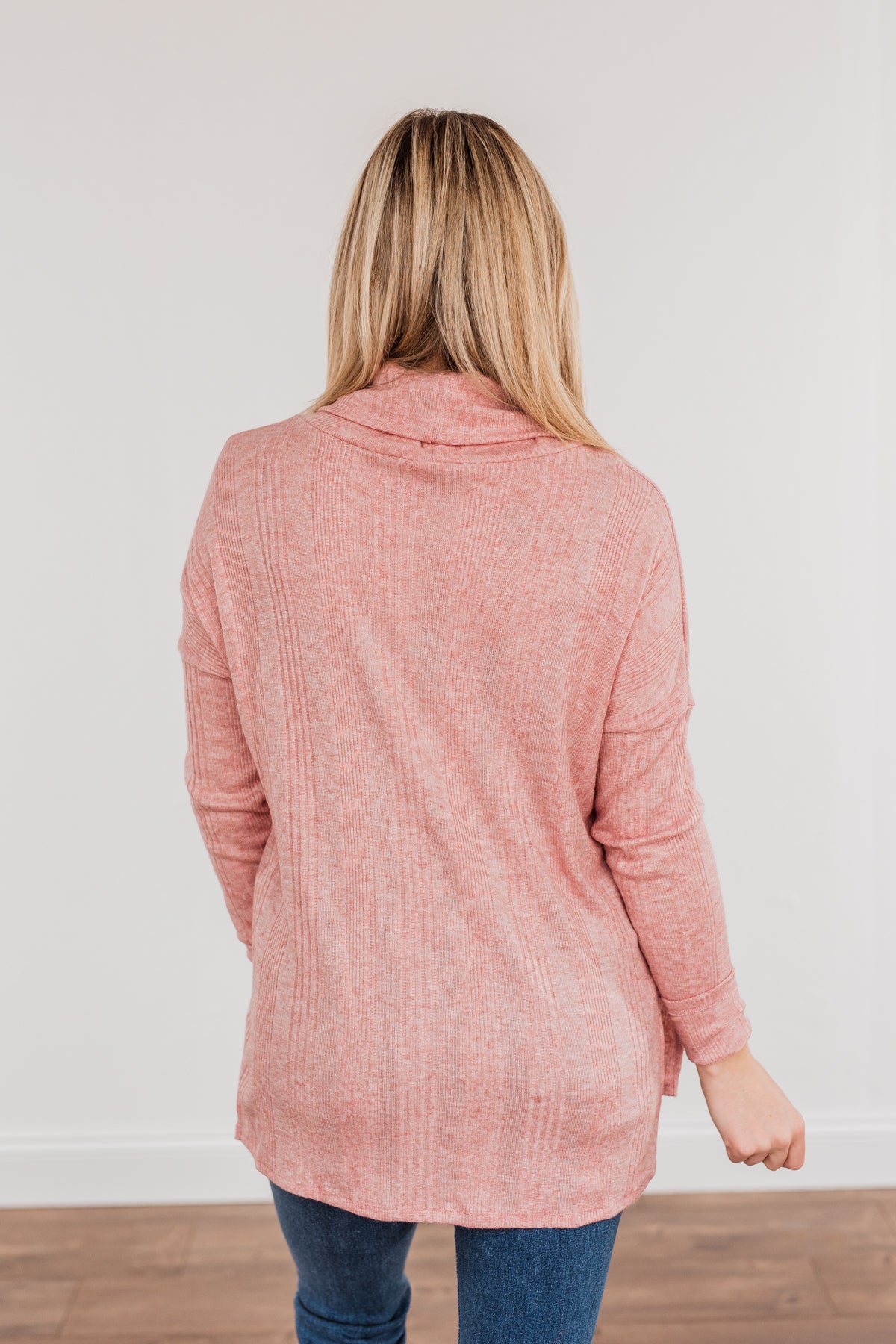 Make Life Count Cowl Neck Top- Pink