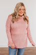 Make Life Count Cowl Neck Top- Pink