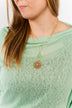 A Touch Of Grace 3-Tier Necklace- Gold & Seafoam Green