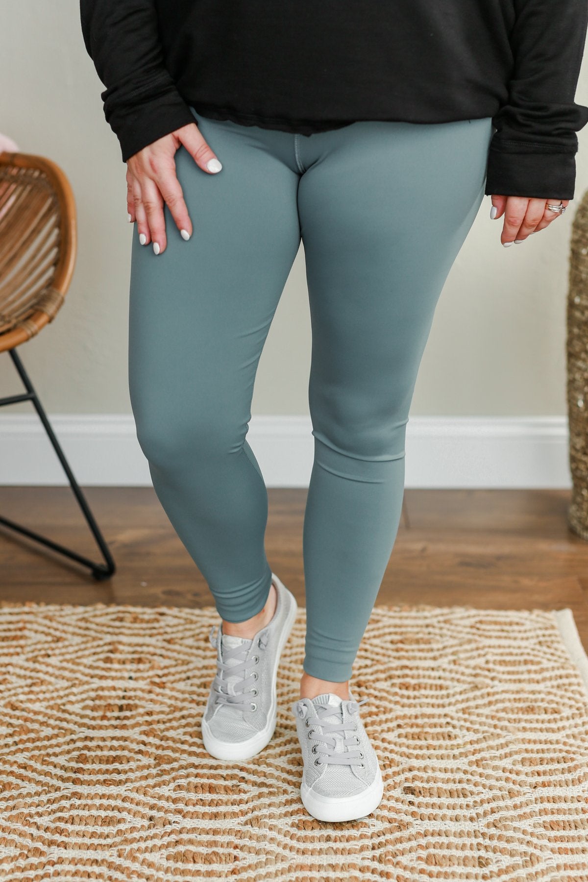 Pulse Basics Essential Athleisure Leggings- Slate Blue – The Pulse Boutique