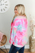 Nice To Notice Long Sleeve Top- Fuchsia, Peach, Sky Blue