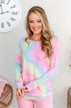 Searching For Sunshine Tie Dye Top- Rainbow