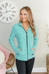 Pulse Exclusive Zip Up Athleisure Jacket- Sky Blue