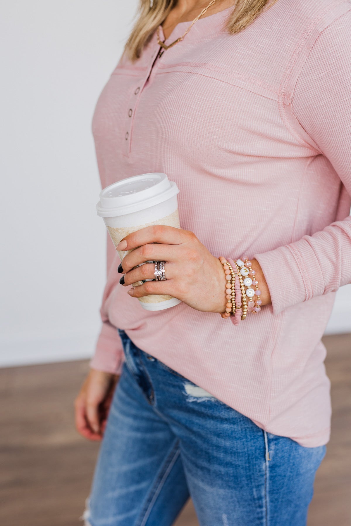 Loving My "Mama" 6-Piece Bracelet Set- Blush