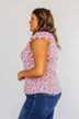 Dance Through The Petals Floral Top- Pink