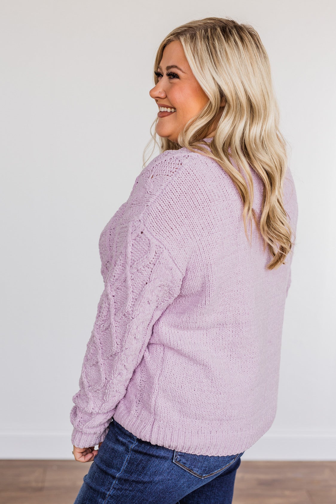 Where Life Leads Chenille Knit Sweater- Lilac