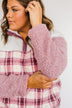Happy Life Sherpa Pullover- Pink & Ivory