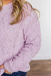 Where Life Leads Chenille Knit Sweater- Lilac