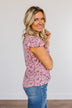 Dance Through The Petals Floral Top- Pink