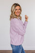 Where Life Leads Chenille Knit Sweater- Lilac