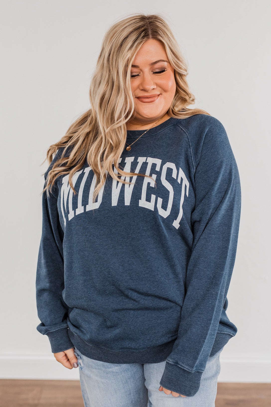 Thread & Supply "Midwest" Crew Neck Pullover- Blue