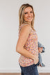 Pretty In Petals Floral Tank Top- Pink
