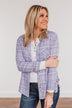 Holding Up My Own Plaid Top- Lavender