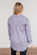 Holding Up My Own Plaid Top- Lavender
