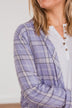 Holding Up My Own Plaid Top- Lavender