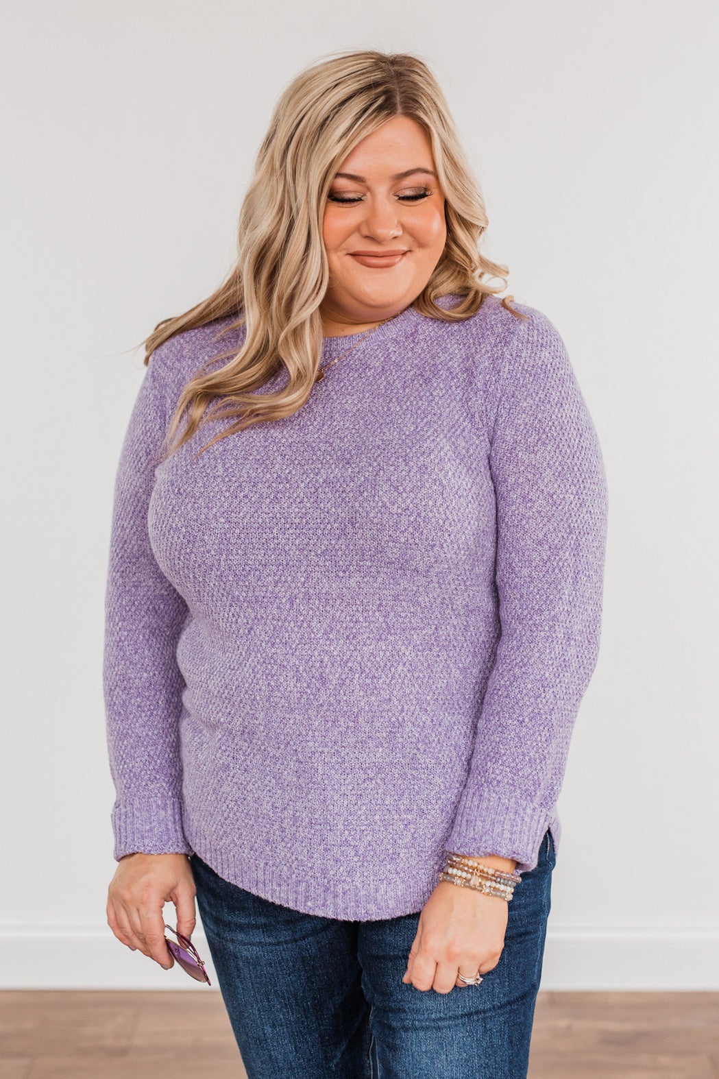 Lavender online fuzzy sweater