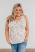 Walking Through Life Floral Tank Top- Ivory