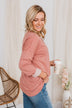 Just For Fun Criss Cross Long Sleeve Top- Mauve