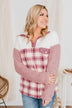 Happy Life Sherpa Pullover- Pink & Ivory