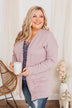 Wish You Were Here Knit Cardigan- Lavender