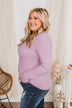 Rise To The Top Long Sleeve Henley Top- Lavender