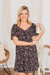 Dashing Through The Daisies Floral Dress- Black
