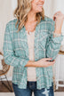 Holding Up My Own Plaid Top- Mint