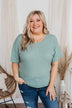 Fleeting Moments Short Sleeve Knit Top- Teal