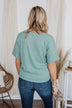 Fleeting Moments Short Sleeve Knit Top- Teal