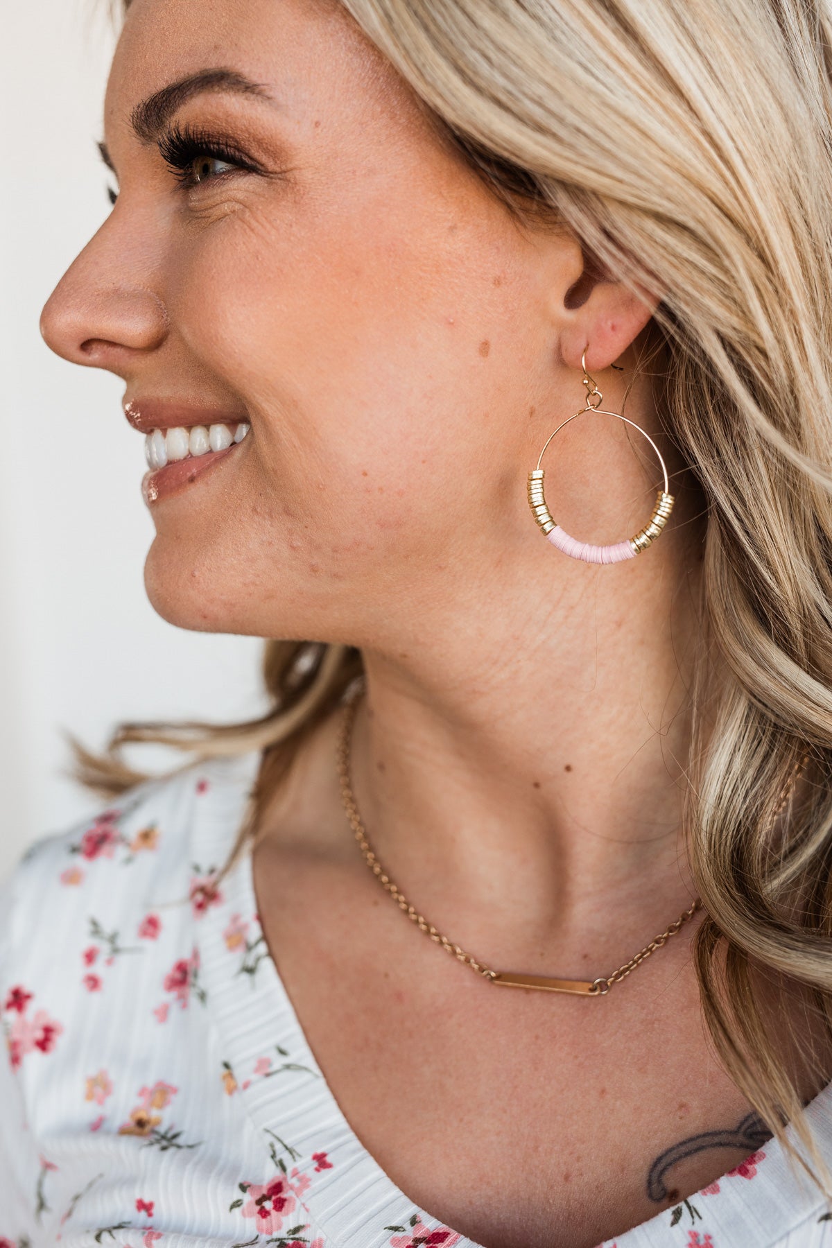 Jumping Through Hoops Earrings- Pink