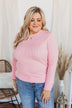 All Is Good Ribbed Long Sleeve Top- Pink