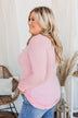 All Is Good Ribbed Long Sleeve Top- Pink