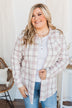 Tell Me Anything Button Down Plaid Top- Mauve & Ivory