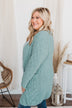 Feeling Chilly Knitted Cardigan- Dusty Teal
