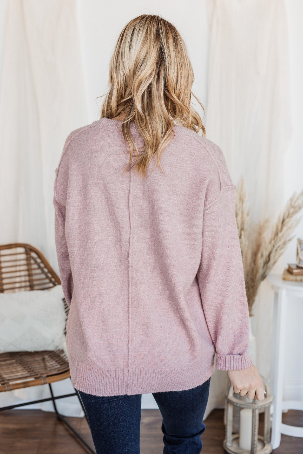Destined For You Knit Sweater- Dusty Mauve