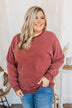 Pulse Basics Notice Me Crew Neck Pullover- Brick